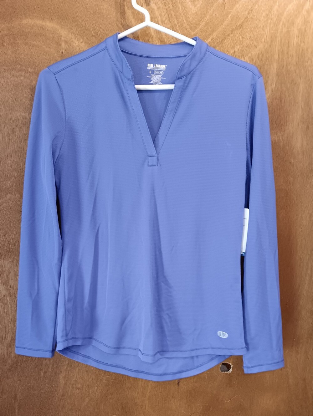 Reel Legends Periwinkle V-Neck Performance Top